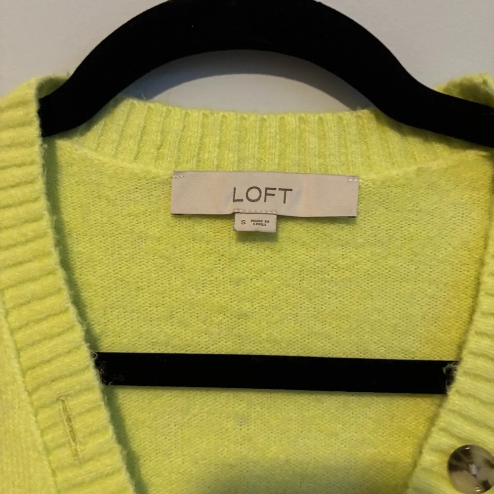 LOFT V-Neck Sweater in Vibrant Yellow